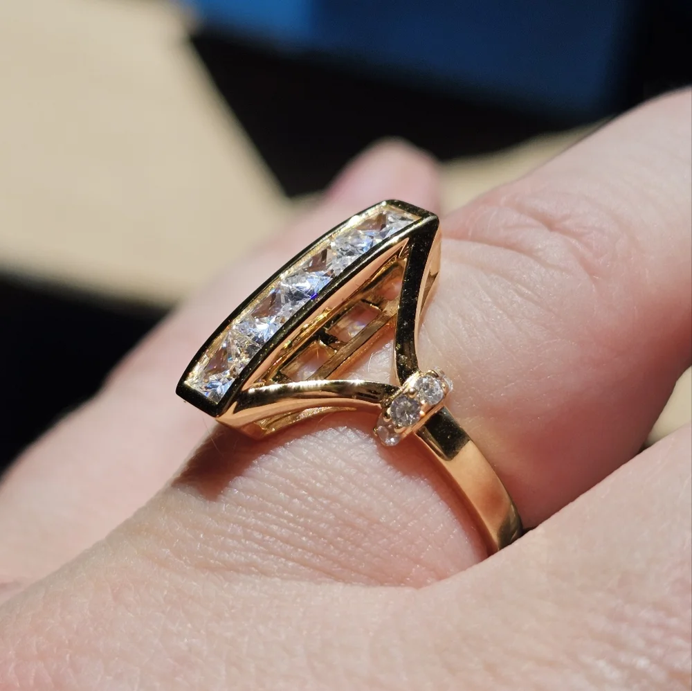 Stampd Gold and Silver Geometric Ring - Picture 3 of 5